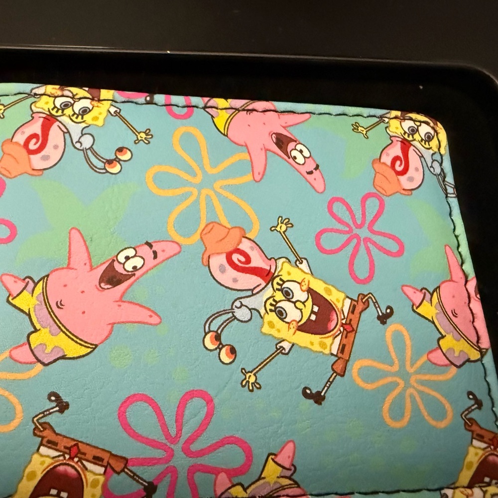 SpongeBob SquarePants and Patrick Pattern Wallet - Blue